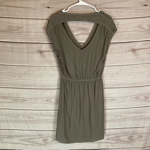 ANTHROPOLOGIE The Odells Brown Cut Out Triangle Mini Dress - Picture 7 of 10